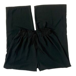 French Laundry Black drawstring waist Wide Leg Pants small